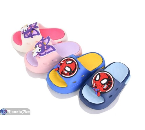 Шлепки дитячі на літо (12 пар р.18-23) мікс  "LINKA"