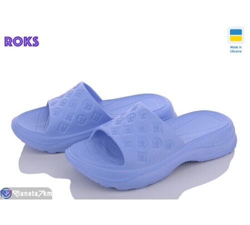 Шлепки жіночі на літо (8 пар р.37-41) блакитний  "Roks"