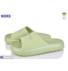 Шлепки жіночі на літо (8 пар р.37-40) зелений  "Roks"