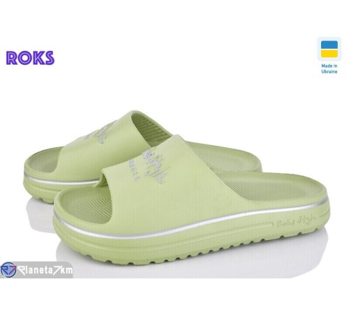 Шлепки жіночі на літо (8 пар р.37-40) зелений  "Roks"