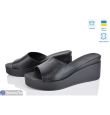 Шлепки жіночі на літо (6 пар р.36-40) чорний  "Linda"