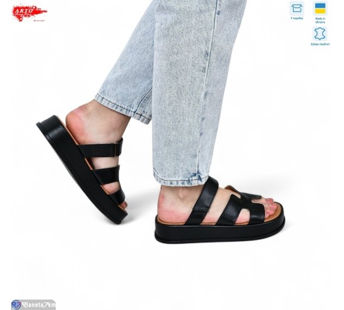 Шлепки жіночі на літо (8 пар р.36-41) чорний  "ARTO"