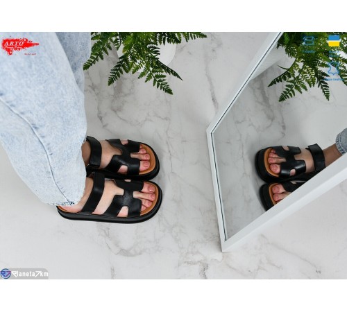 Шлепки жіночі на літо (8 пар р.36-41) чорний  "ARTO"