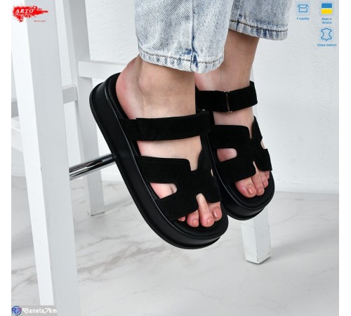 Шлепки жіночі на літо (8 пар р.36-41) чорний  "ARTO"