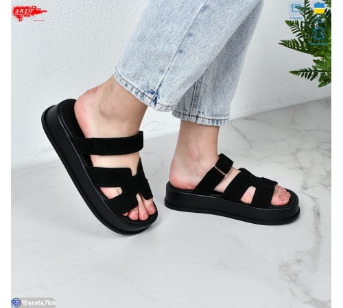 Шлепки жіночі на літо (8 пар р.36-41) чорний  "ARTO"