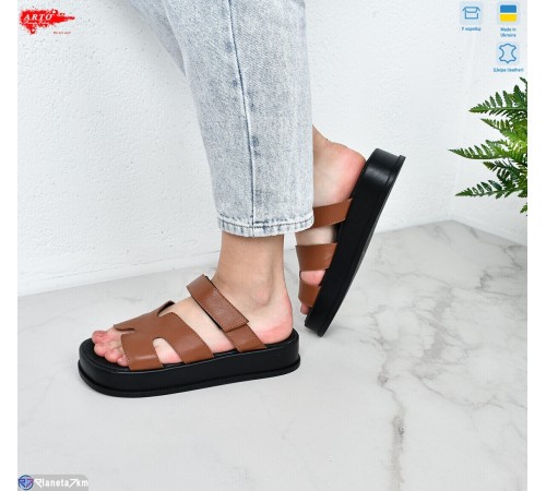 Шлепки жіночі на літо (8 пар р.36-41) коричневий  "ARTO"