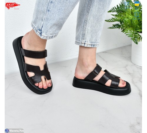 Шлепки жіночі на літо (8 пар р.36-41) коричневий  "ARTO"