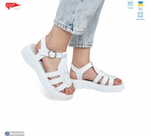 Босоніжки жіночі на літо (8 пар р.36-41) білий  "ARTO"
