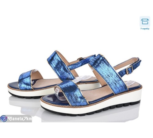 Босоніжки жіночі на літо (8 пар р.36-41) синій  "Fuggo"