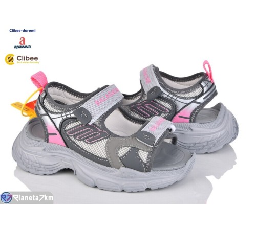 Дитячі босоніжки на літо (7 пар р.31-37) сірий  "BELIES-D"