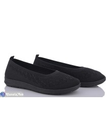 Балетки жіночі на літо (8 пар р.36-41) чорний  "Fuggo"