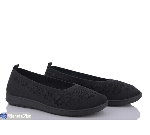 Балетки жіночі на літо (8 пар р.36-41) чорний  "Fuggo"