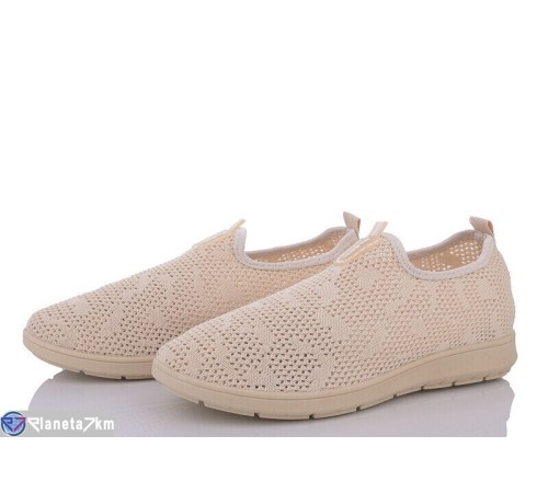 Кросівки жіночі на літо (8 пар р.36-41) бежевий  "Fuggo"