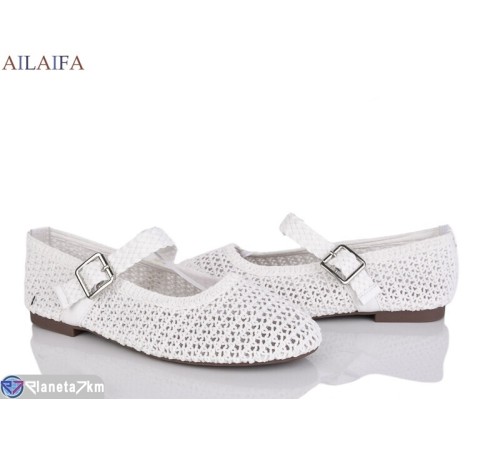 Балетки жіночі на літо (8 пар р.36-41) білий  "Latifa"