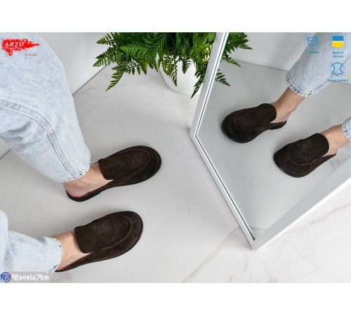Шлепки жіночі на літо (8 пар р.36-41) коричневий  "ARTO"