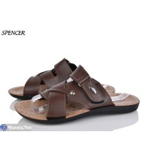 Шлепки чоловічі на літо (6 пар р.40-45) коричневий  "Spencer"