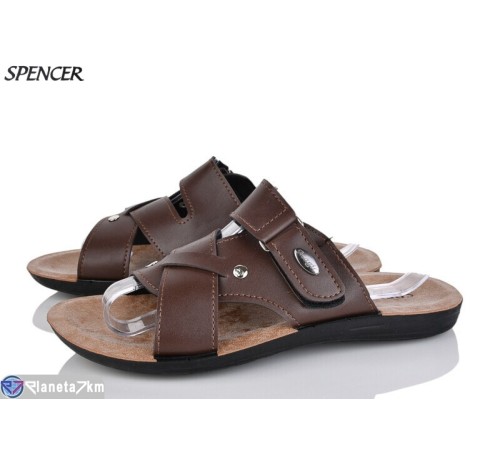 Шлепки чоловічі на літо (6 пар р.40-45) коричневий  "Spencer"