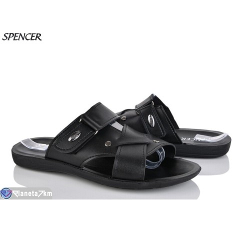 Шлепки чоловічі на літо (6 пар р.40-45) чорний  "Spencer"