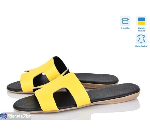 Шлепки жіночі на літо (4 пар р.38-40) жовтий "Daman" Шлепки жіночі на літо (4 пар р.38-40) жовтий "Daman"
