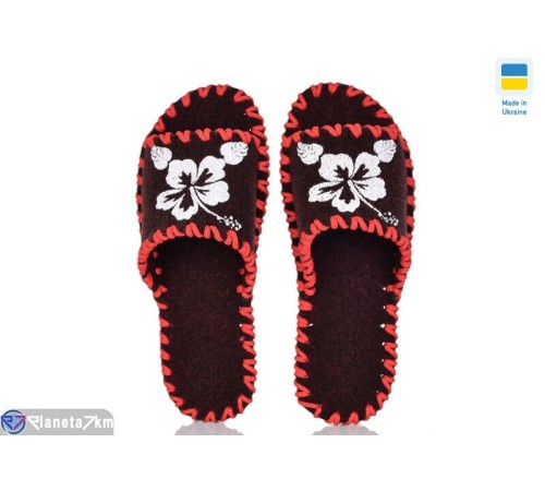 Тапки жіночі на весну/осінь (9 пар р.36-41) бордовий  "Activ"