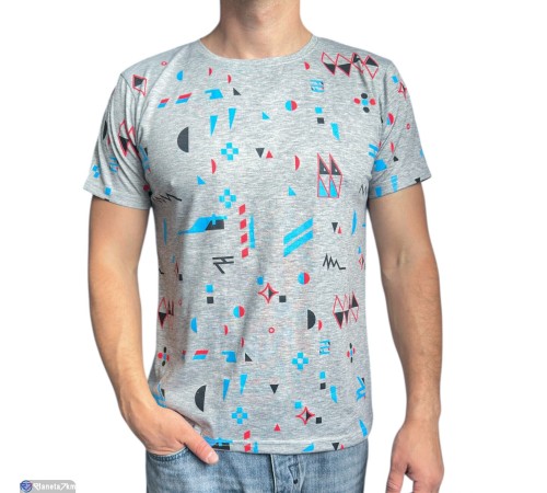 Футболка чоловіча на літо (5 шт. р.сетка 46-54) мікс  "Plato"