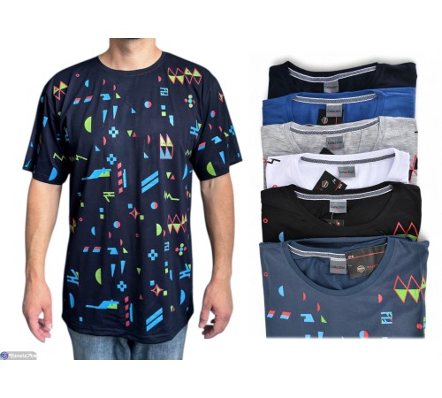 Футболка чоловіча на літо (5 шт. р.сетка 54-62) мікс  "Plato"