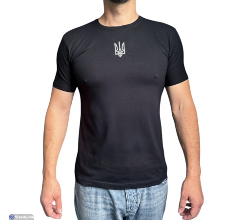 Футболка чоловіча на літо (5 шт. р.сетка M-3XL) чорний  "Plato"