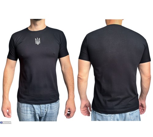 Футболка чоловіча на літо (5 шт. р.сетка M-3XL) чорний  "Plato"