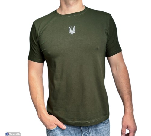 Футболка чоловіча на літо (5 шт. р.сетка M-3XL) зелений  "Plato"