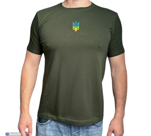 Футболка чоловіча на літо (5 шт. р.сетка M-3XL) зелений  "Plato"