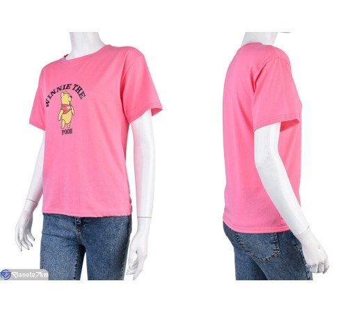 Футболка жіноча на літо (4 шт. р.сетка L-XL) рожевий  "Kalabok"