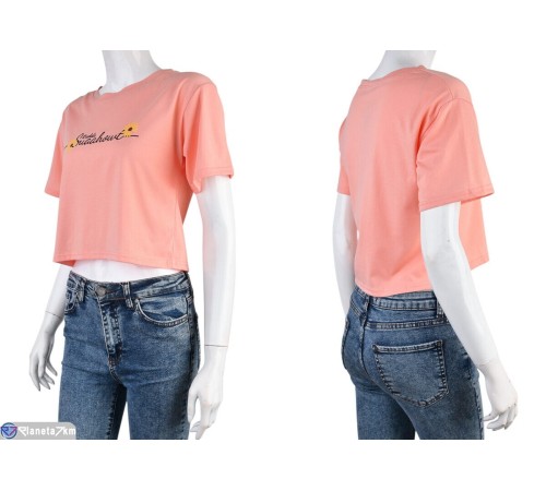 Футболка жіноча на літо (8 шт. р.сетка L-2XL) рожевий  "Kalabok"