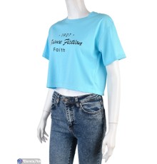 Футболка жіноча на літо (4 шт. р.сетка L-2XL) блакитний  "Kalabok"