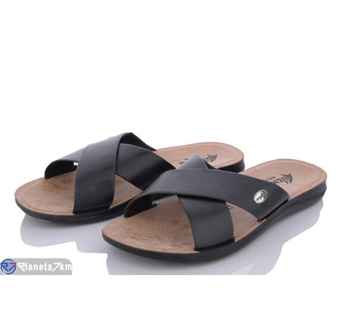 Шлепки чоловічі на літо (6 пар р.41-46) чорний  "MURMUR"