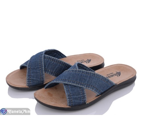 Шлепки чоловічі на літо (6 пар р.41-46) синій  "MURMUR"