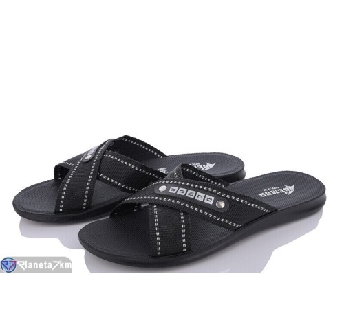 Шлепки чоловічі на літо (6 пар р.43-47) чорний  "MURMUR"