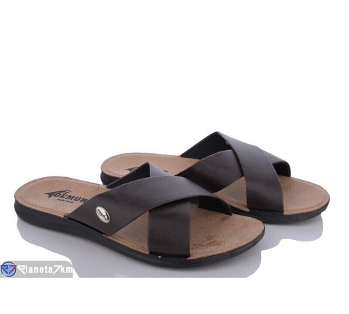 Шлепки чоловічі на літо (6 пар р.41-46) коричневий  "MURMUR"