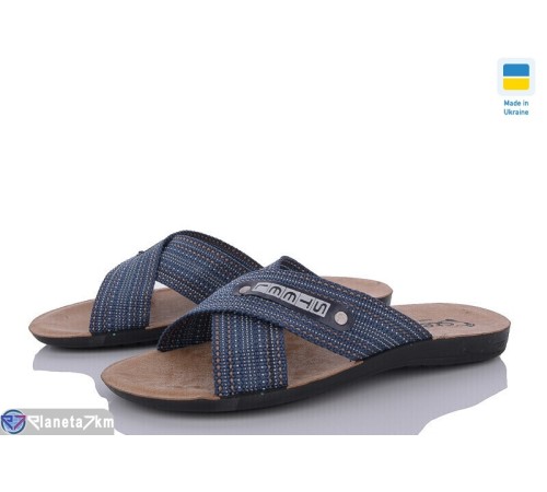 Шлепки чоловічі на літо (6 пар р.40-44) синій  "MURMUR"