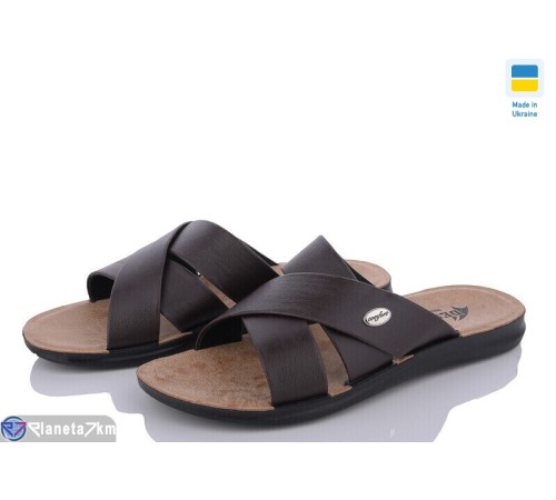 Шлепки чоловічі на літо (6 пар р.41-46) коричневий  "MURMUR"