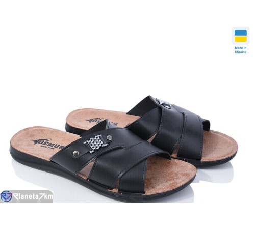 Шлепки чоловічі на літо (6 пар р.40-45) чорний  "MURMUR"