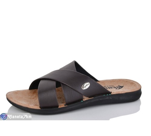 Шлепки чоловічі на літо (6 пар р.41-46) коричневий  "MURMUR"