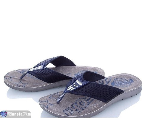 Шлепки чоловічі на літо (6 пар р.40-44) синій  "MURMUR"