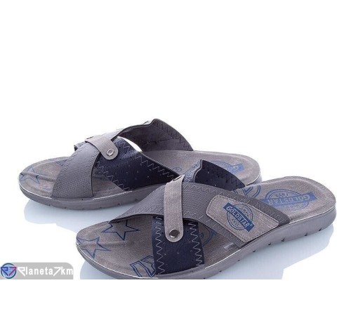 Шлепки чоловічі на літо (6 пар р.40-44) сірий  "MURMUR"