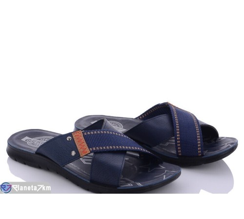 Шлепки чоловічі на літо (6 пар р.40-44) синій  "MURMUR"