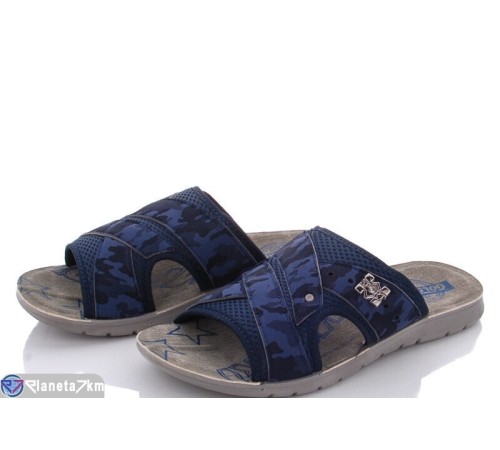 Шлепки чоловічі на літо (6 пар р.40-44) синій  "MURMUR"