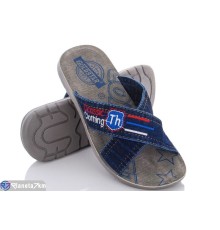 Шлепки чоловічі на літо (6 пар р.40-44) синій  "MURMUR"