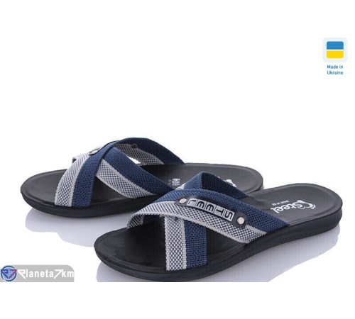 Шлепки чоловічі на літо (6 пар р.41-45) синій  "MURMUR"