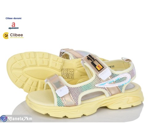 Дитячі босоніжки на літо (6 пар р.32-37) жовтий  "BELIES-D"