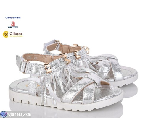 Дитячі босоніжки на літо (6 пар р.25-30) срібний  "BELIES-D"