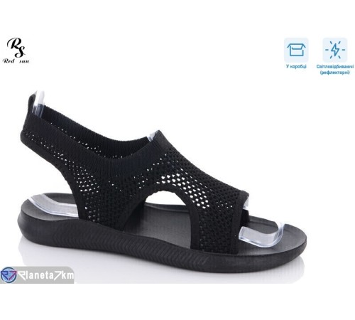 Босоніжки жіночі на літо (8 пар р.36-41) чорний  "Red Sun"